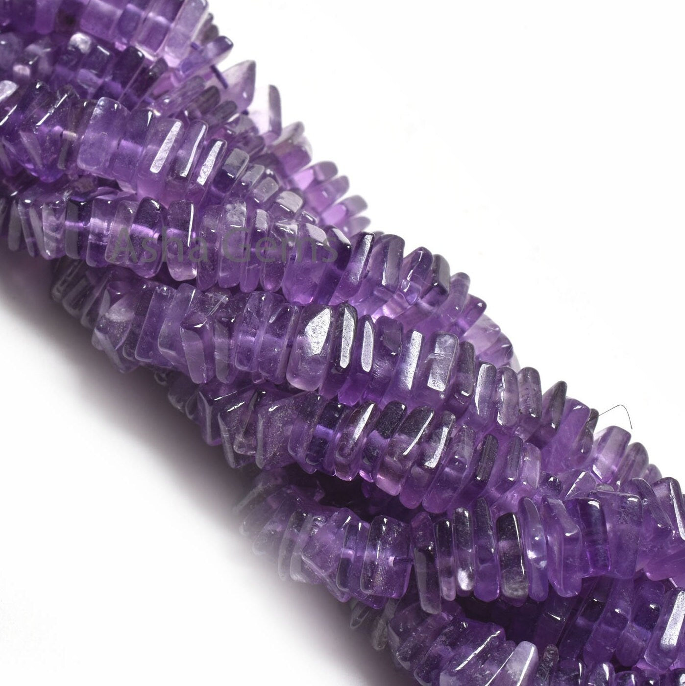 5.5-6mm Amethyst Smooth Heishi Square Shape Beads, Natural Purple Amethyst Flat Square Handmade Gemstone Beads, Amethyst Bead Jewelry Craft