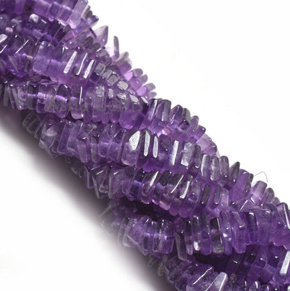5.5-6mm Amethyst Smooth Heishi Square Shape Beads, Natural Purple Amethyst Flat Square Handmade Gemstone Beads, Amethyst Bead Jewelry Craft
