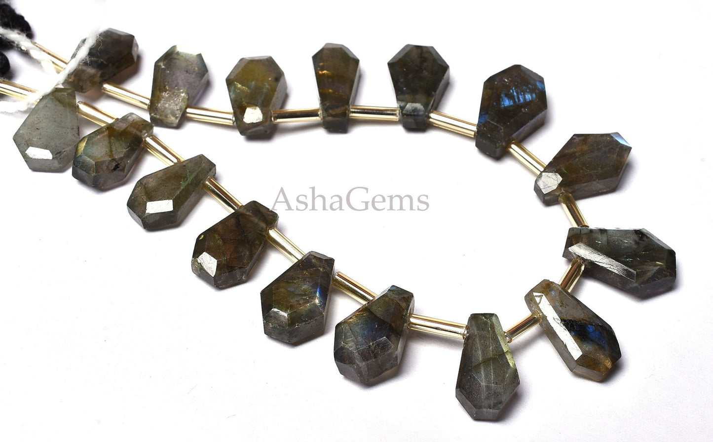 Natural Flash Labradorite Faceted Coffin Shape Beads, Labradorite Fancy Softy Bead,7" Strand Black Rainbow Side Drill Bead For Jewelry Craft