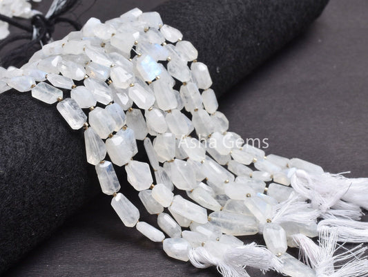 Blue Fire Rainbow Moonstone Faceted Nugget Beads, Natural Flash white Rainbow Indian Cut Nugget Gemstone Beads, Moonstone Beads Jewelry SALE