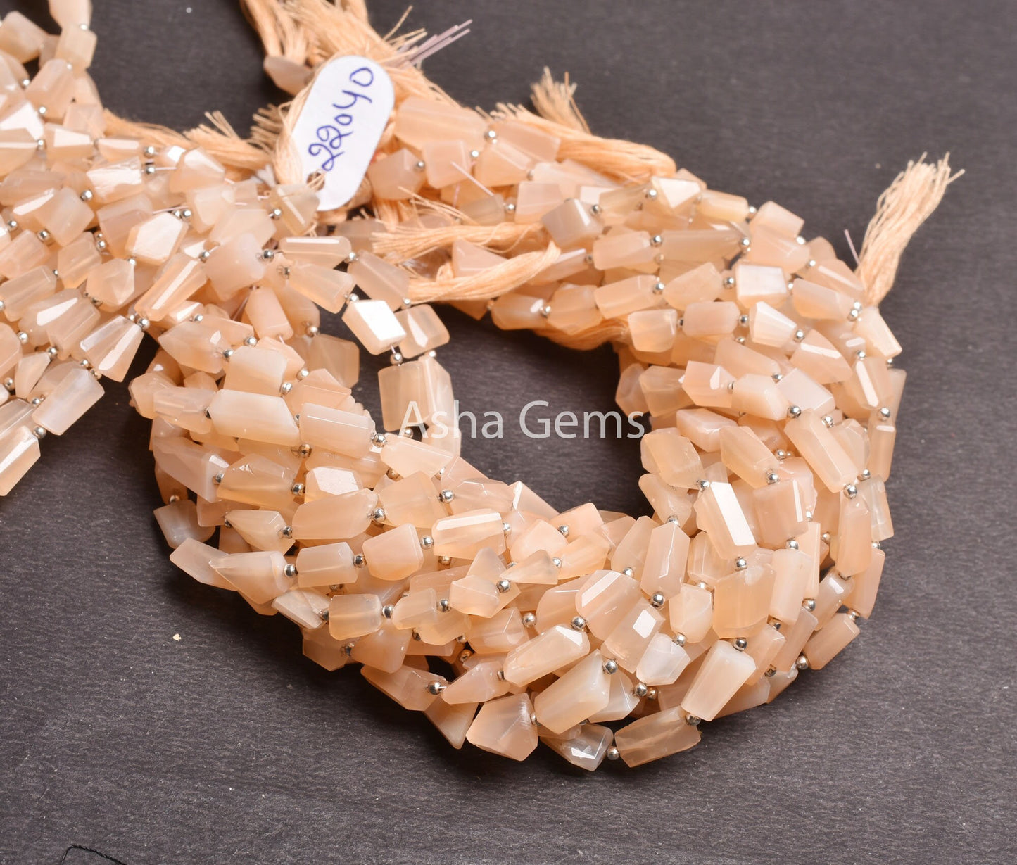 Fine Moonstone Nugget Shape Faceted Gemstone Beads, Natural Light Peach Moonstone Uneven Tumble Straight Drill Bead, Pink Moonstone Jewelry