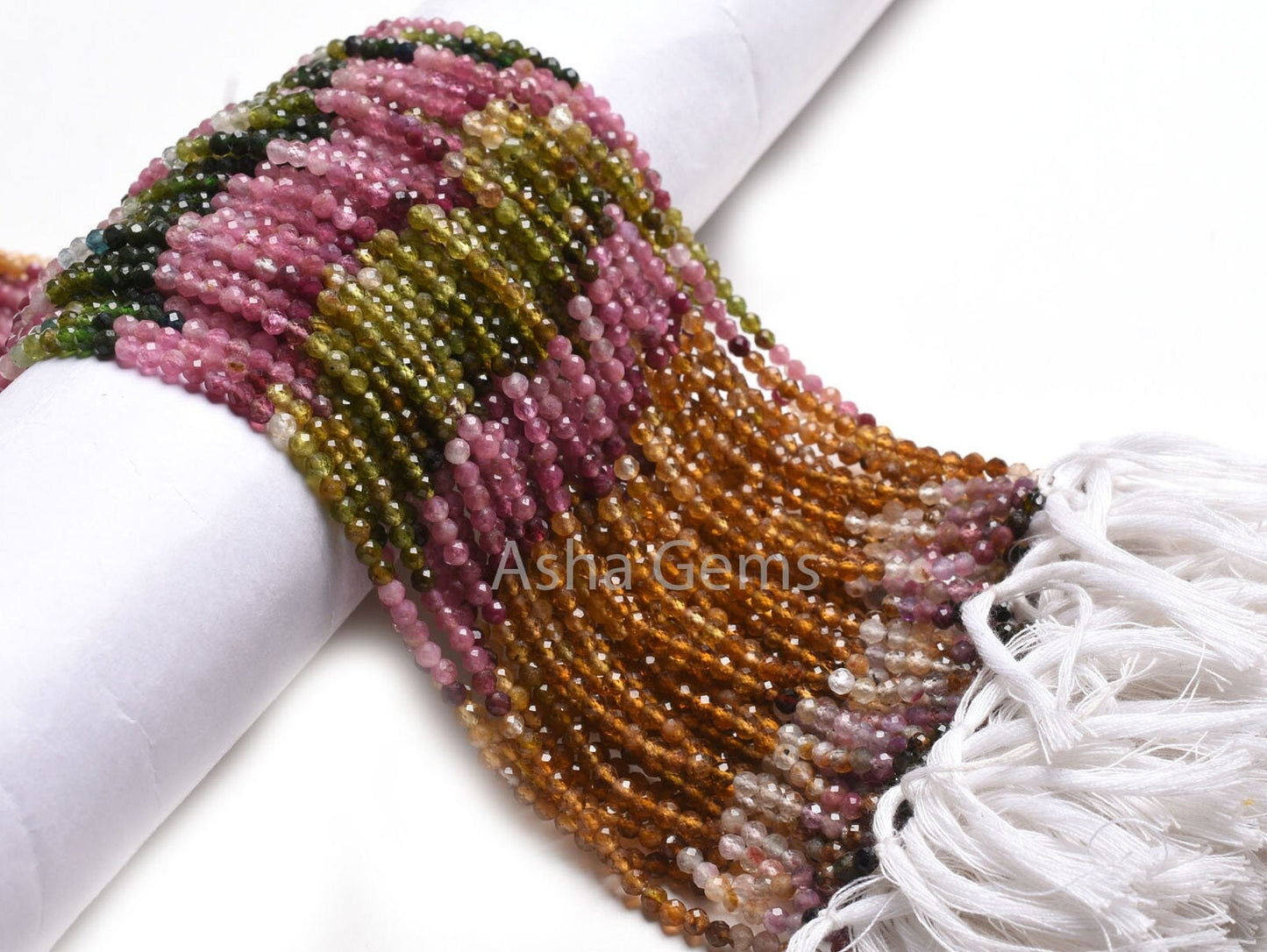 3.25 mm Natural Tourmaline Micro Cut Gemstone Beads, Multi Tourmaline Machine Cut Rondelle Beads, Fine Tourmaline Beads Jewelry Craft Sale