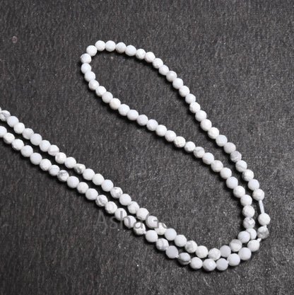 2.25 mm Beautiful White Howlite Micro Cut Rondelle faceted Beads,12.5" AAA Howlite Machine Cut Tiny Gemstone Beads Jewelry Making Craft SALE