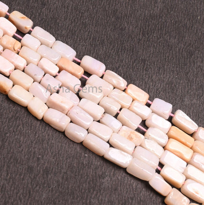 Pink Opal Smooth Rectangle Shape Gemstone Beads,4.5-9.5 mm Shaded Pink Opal Smooth Handmade Rectangle Straight Drill Bead Jewelry Craft SALE