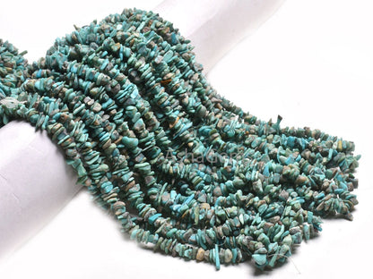 Natural Sleeping Beauty Turquoise Uncut Chip Gemstone Beads,34" Blue Turquoise smooth raw rough Tiny Arizona Turquoise Chip Beads Jewelry