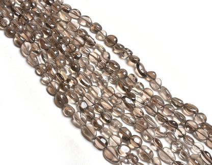 13 Inch Strand Natural Smoky Quartz Smooth Nugget Shape Beads,5.5-9mm Smoky Tiny Nugget Handmade Gemstone Smoky Bead Jewelry handicraft SALE
