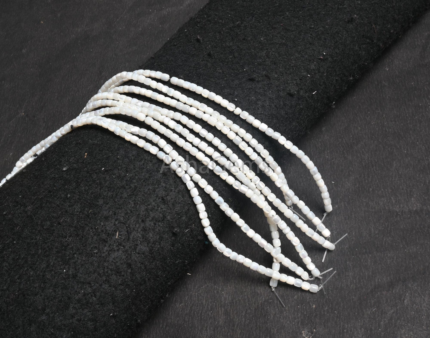 AAA Mother Of Pearl Fancy Barrel Shape Beads,3.5 mm Natural Iridescent White MOP Shell Drum Smooth Gemstone Loose MOP Spacer Beads Jewelry