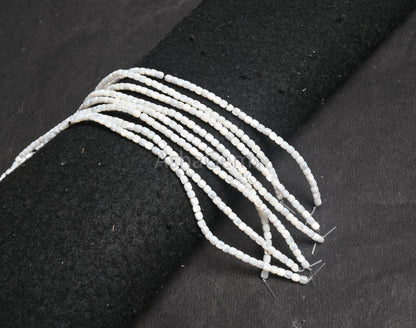 AAA Mother Of Pearl Fancy Barrel Shape Beads,3.5 mm Natural Iridescent White MOP Shell Drum Smooth Gemstone Loose MOP Spacer Beads Jewelry