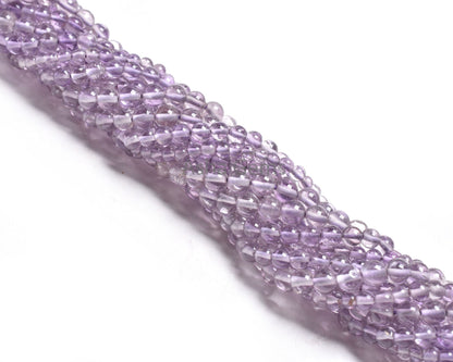 Light Purple Amethyst Smooth Round Shape Gemstone Beads, Fine Brazil Amethyst Round Ball Beads, Blue Amethyst Bead Jewelry Making Craft SALE