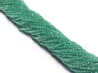 Beautiful Natural Green Onyx Micro Cut Rondelle Faceted Gemstone Beads 2.5 mm,AAA Quality Onyx Faceted Roundelle Bead Jewelry Making Crafts