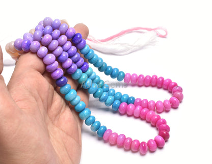 10mm Multi Color Opal Smooth Rondelle Beads,16" Strand Shaded Disco Opal Plain handmade Bead, AAA Mix Color Opal Gemstone Beads Jewelry SALE