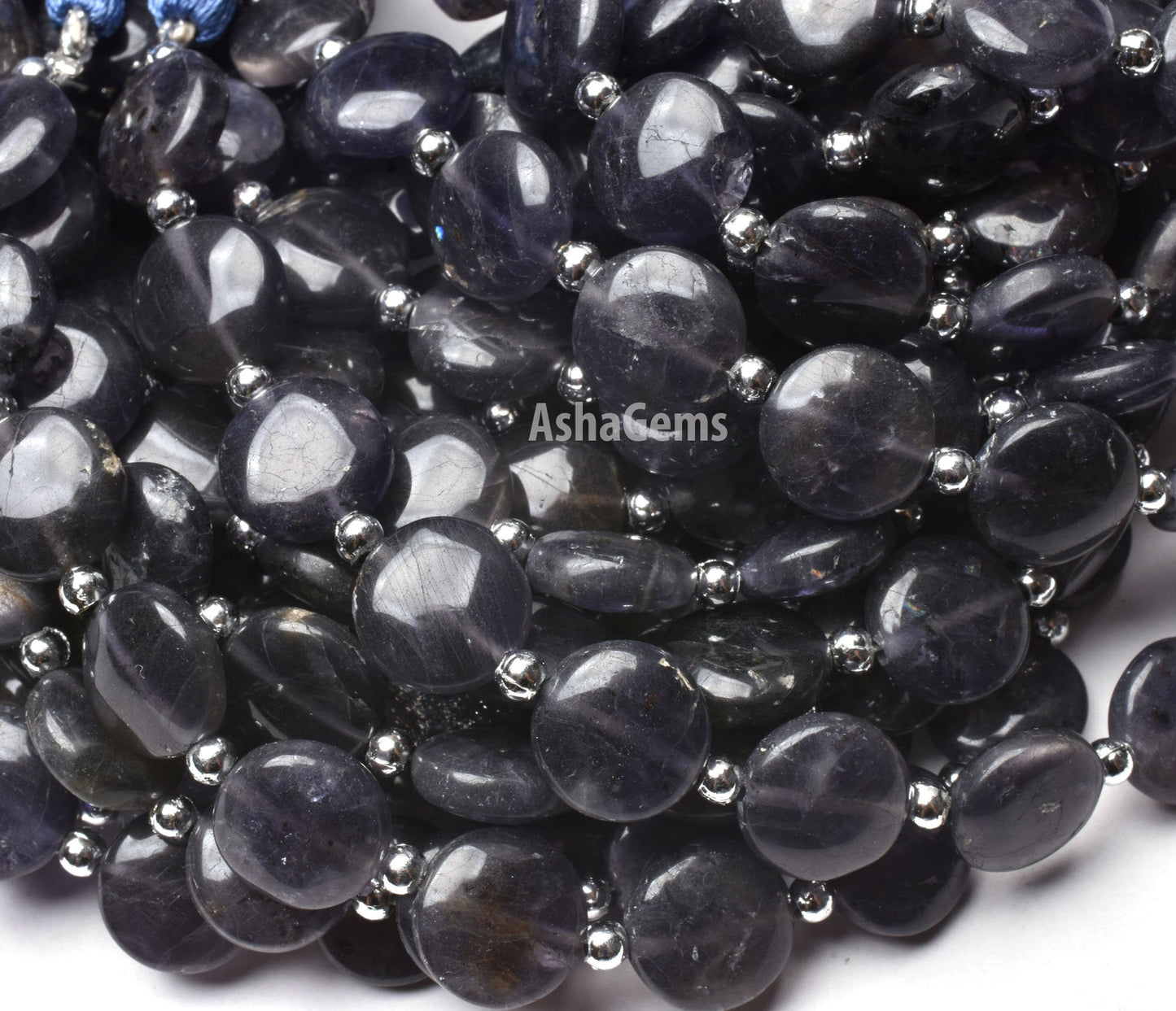 8" Strand, Iolite Coin Shape Beads  Blue Iolite  Smooth Gemstone Beads,10.5-11 mm Iolite Beads, Iolite Handmade Loose Beads SALE