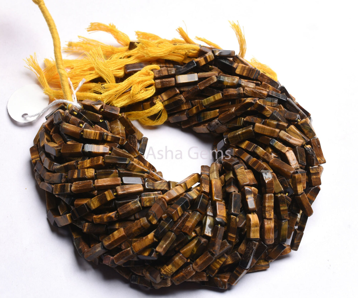 Beautiful Yellow Brown Tiger Eye Smooth Rectangle shape Gemstone Beads, Natural Tiger Eye Handmade Uneven Fancy Beads,13" Strand tiger Bead
