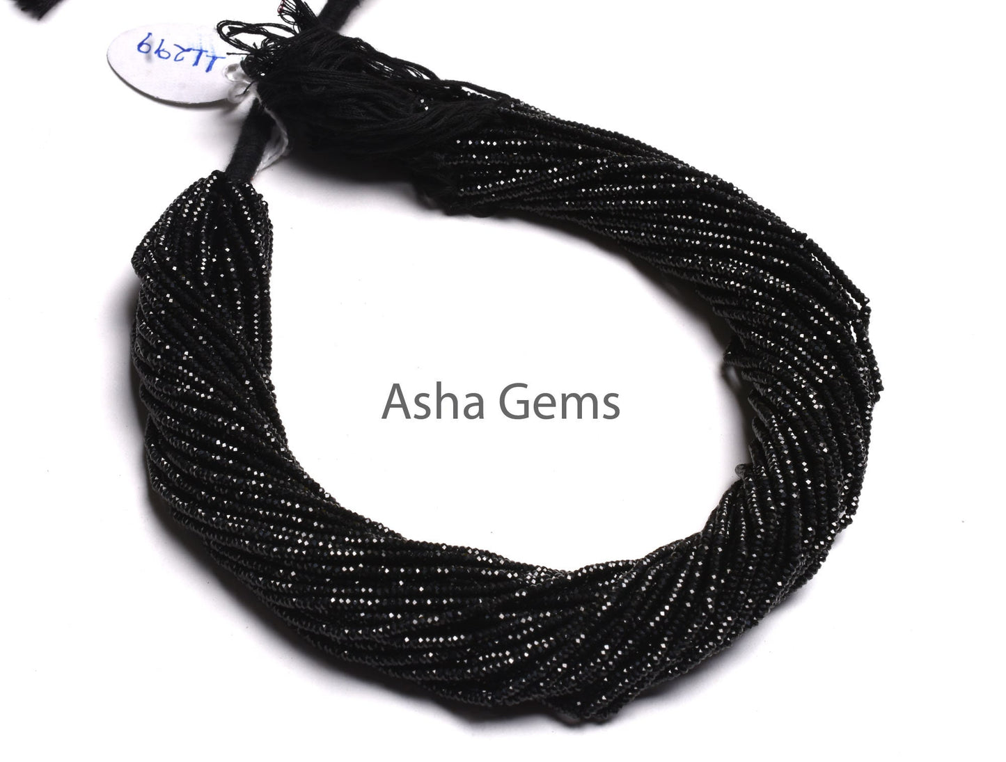 AAA+ Quality Black Spinal Micro faceted Machine Cut Flat Rondelle Beads,2.2x1.1 mm Natural Black Spinel Diamond Cut Beads, Spinel Beads SALE