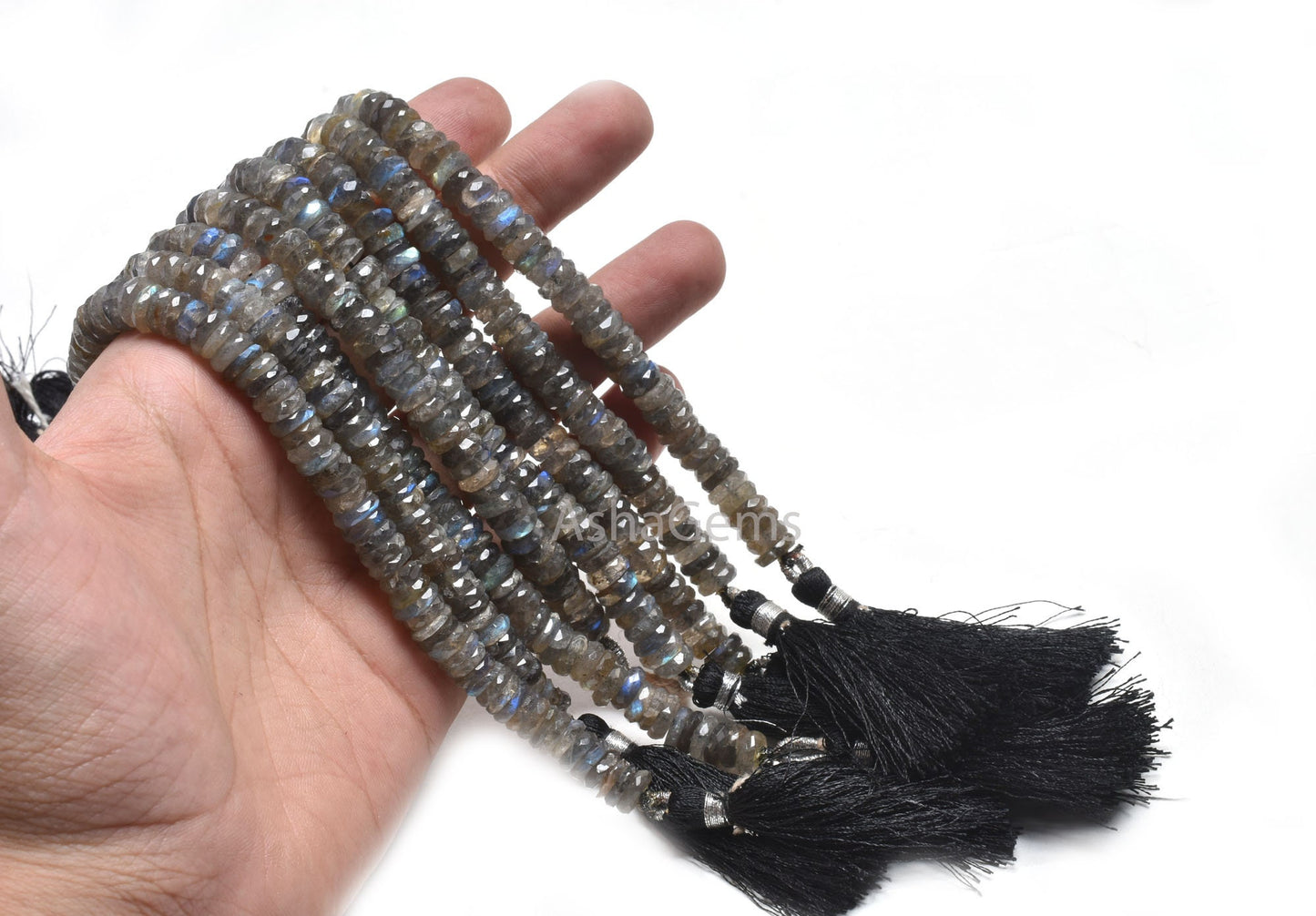 Natural Flash Labradorite Faceted  Heishi Tyre Gemstone Beads, Blue Fire Labradorite Flat Wheel Shape Beads, Labradorite Bead Jewelry Crafts