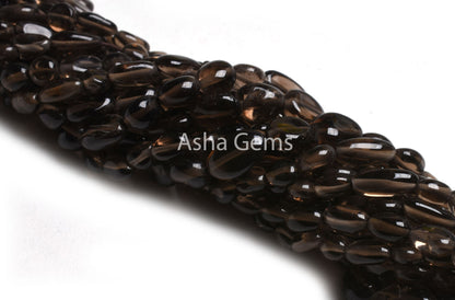 Beautiful Smoky Quartz Smooth Nugget Beads,13" Strand Amazing Smoky Uneven Tiny Nugget Gemstone Beads, Smoky Fancy Shape Handmade Beads SALE (AG 22282)