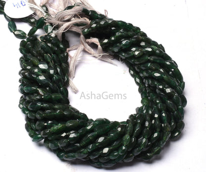Beautiful Green Mica Faceted Oval Shape Beads,13" Strand Natural Mica Indian Cut Oval Gemstone Beads Green Mica Handmade Briolette Bead SALE