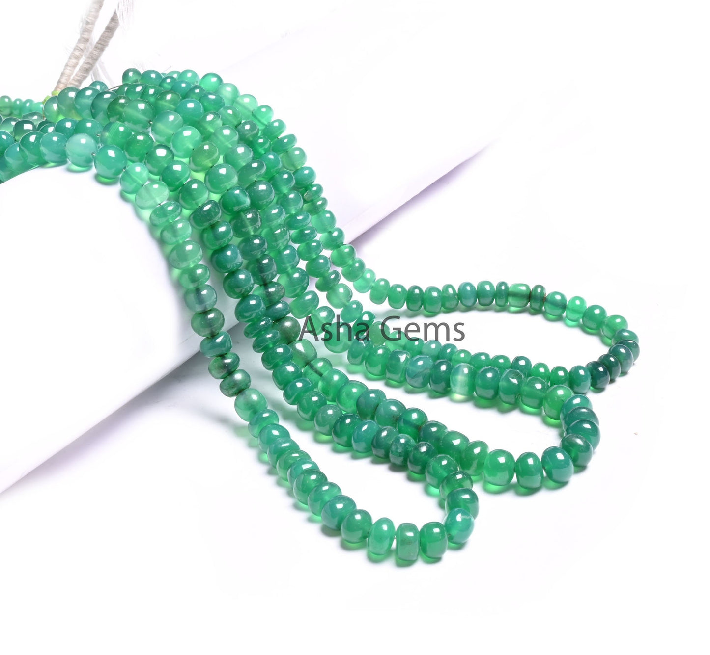 Shaded Green Onyx Smooth Rondelle Shape Gemstone Loose Beads, Green Onyx Beads, Fine Onyx Plain Handmade Rondelle Beads Jewelry Makings SALE