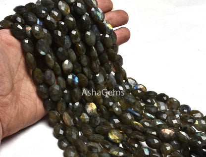 Multi Fire labradorite faceted oval shape gemstone beads,10-14 mm Labradorite briolette beads, flashy Black rainbow Oval Beads jewelry SALE