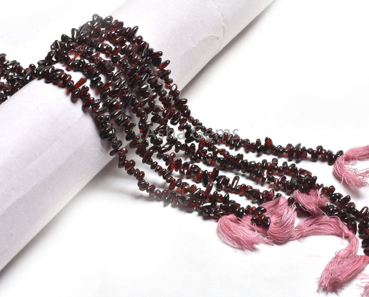 Natural Red Garnet Handmade Smooth Drop Tiny Gemstone Beads,13"Garnet Uneven Teardrop Bead, Garnet Side Drill Bead Jewelry Making Craft SALE
