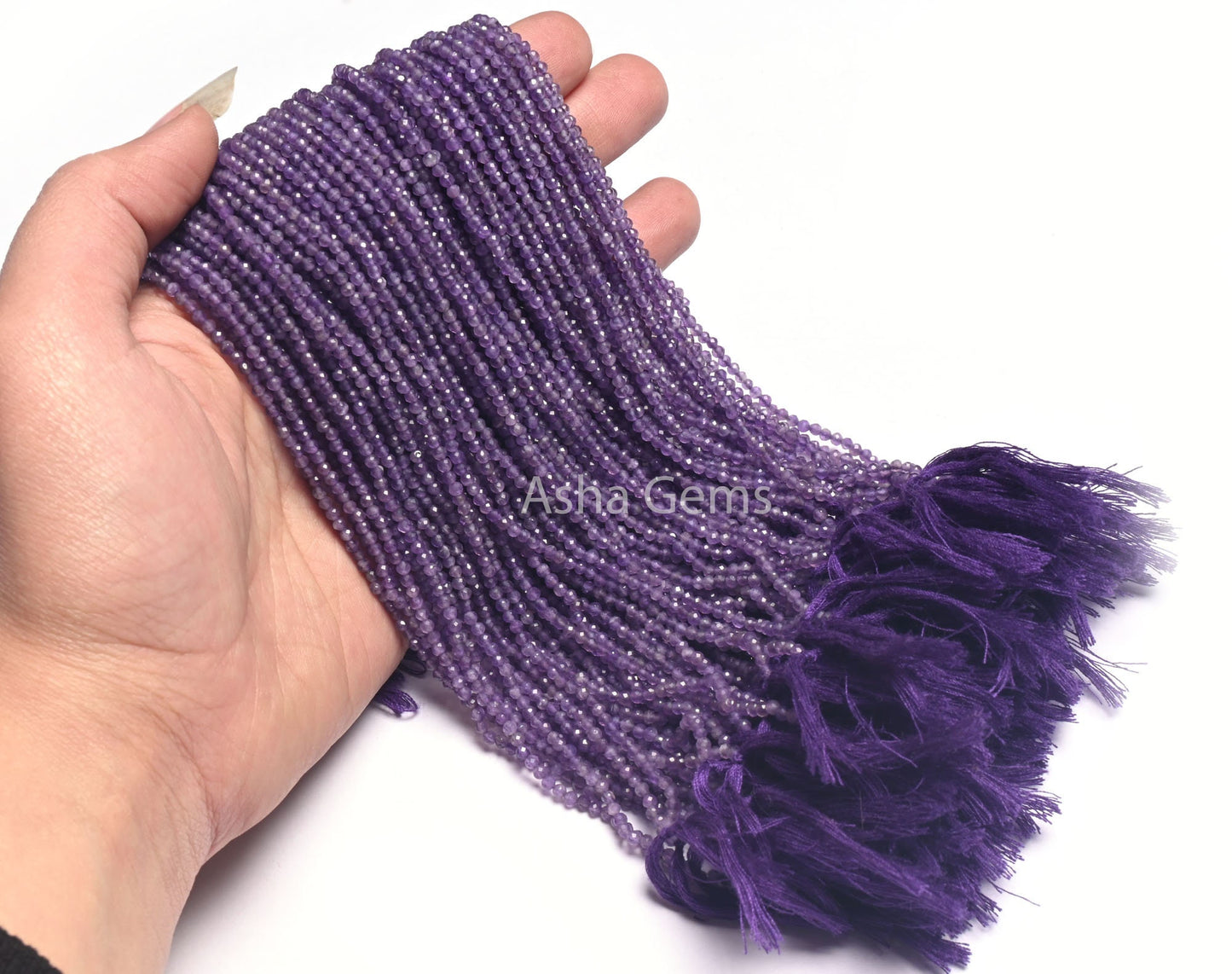Fine Quality African Amethyst Faceted Rondelle Beads 2.5 mm Natural Purple Amethyst Micro Cut Beads,12.5"Amethyst Gemstone Bead Jewelry SALE
