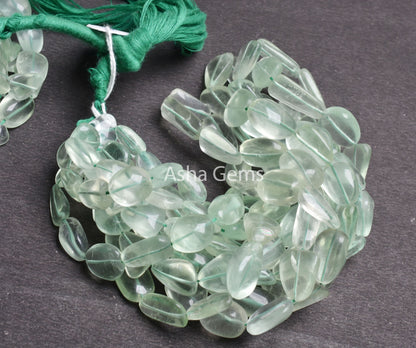 Beautiful Fluorite Smooth Nugget Gemstone Beads, Natural Green Fluorite Handmade uneven tumble Beads,8,16"Strand Fluorite Bead Jewelry Craft