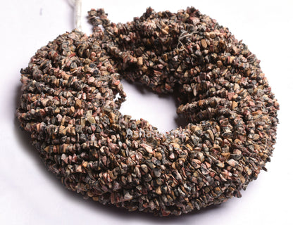 Natural Leopard Jasper Uncut Chips Gemstone Beads, 17, 34" Strand Jasper Smooth Raw Rough Nugget Beads, Fine Quality Jasper Uncut Chips SALE