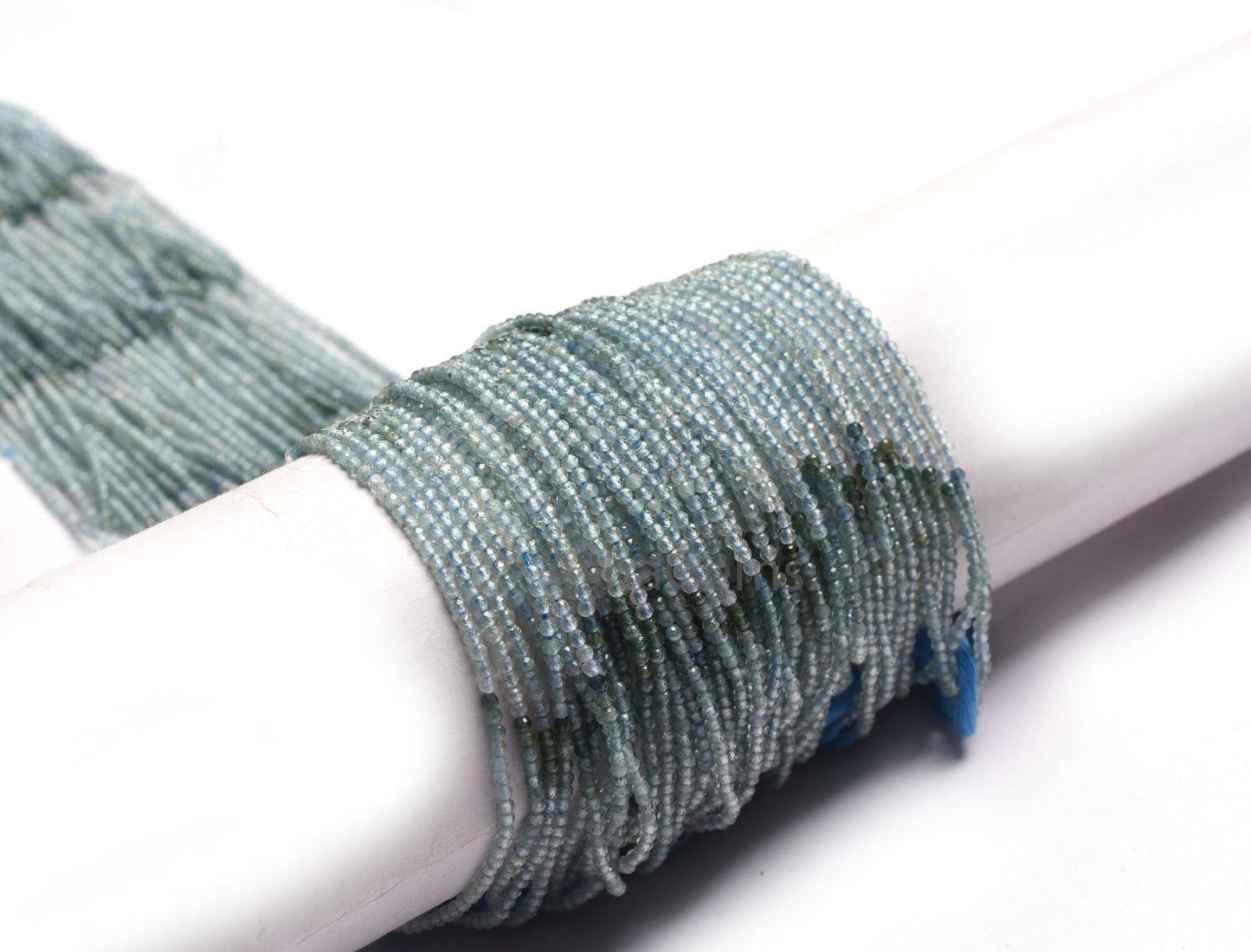 Genuine Tourmaline Micro Faceted Rondelle Beads,13"Strand Shaded Light Blue Tourmaline Beads Gemstone Tourmaline Machine Cut Beads Jewelry
