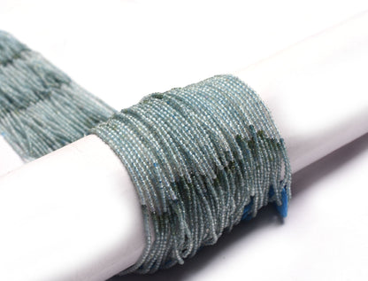 Genuine Tourmaline Micro Faceted Rondelle Beads,13"Strand Shaded Light Blue Tourmaline Beads Gemstone Tourmaline Machine Cut Beads Jewelry
