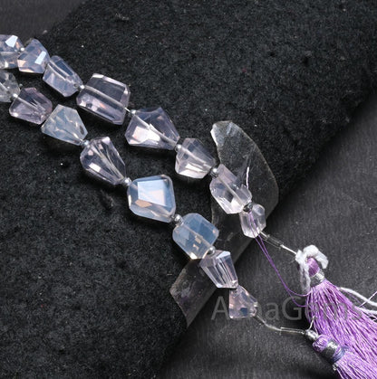 Lavender Quartz Faceted Nugget Shape Gemstone Beads, Fine Rare Purple Lavender Quartz Beads, faceted Nugget Beads Jewelry Handicrafts SALE (AG 18637)