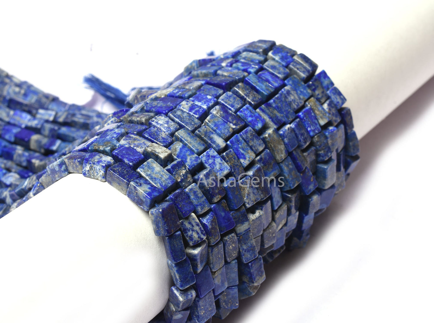 Lapis Lazuli Smooth Gemstone Beads,13" Strand Natural Blue lapis Plain handmade Uneven Shape Rectangle Beads, Lapis Beads For Jewelry making