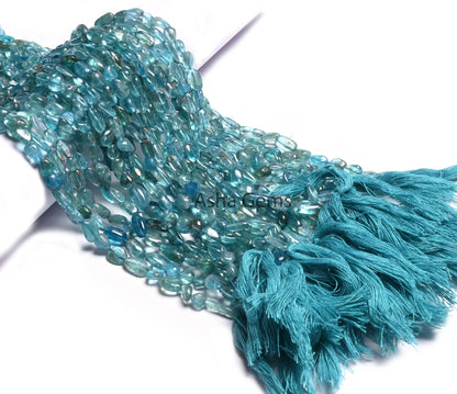 Fine Quality Apatite Smooth Nugget Gemstone Loose Beads, Natural Blue Apatite Tiny Nugget Uneven Handmade pebble Beads Jewelry Making Crafts (AG 22293)