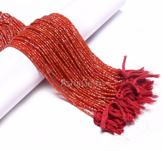 2.5 mm AAA Orange Zircon faceted Micro Cut rondelle Tiny beads,13"Strand Deep Orange Cubic Zircon Machine Cut Bead Jewelry making Craft SALE