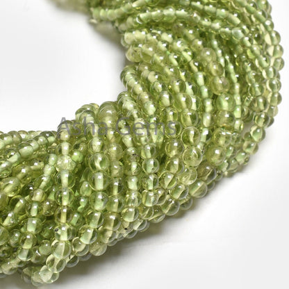 AAA Green Peridot Smooth Round Shape Gemstone Beads,12" Strand Natural Peridot Beads, Peridot Plain Round Ball Beads Jewelry Handicraft SALE
