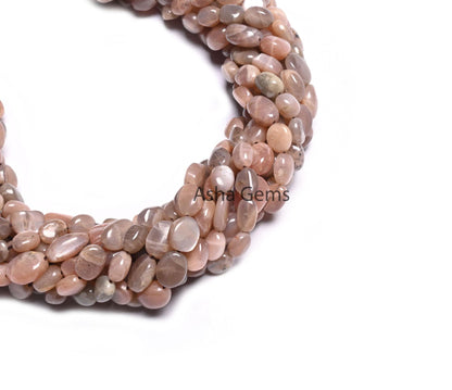 Beautiful Chocolate Moonstone Smooth Oval Handmade Beads,12.5" Fine Natural Chocolate Moonstone Oval Gemstone Beads Jewelry Handicraft SALE