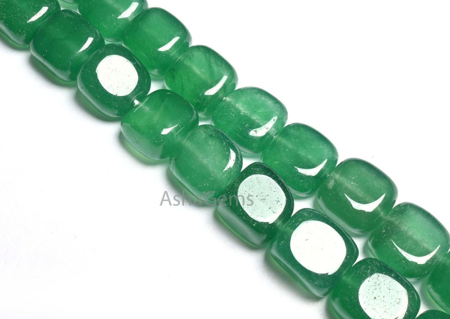 Beautiful Green Onyx Smooth Fancy Nugget Gemstone Beads,15" Fine Green Onyx Plain Handmade Square Shape Uneven Tumble Beads Necklace Jewelry