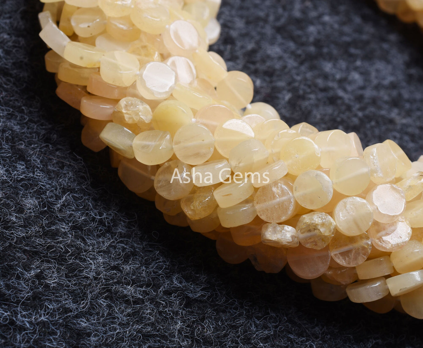 Beautiful Yellow Aventurine Smooth Coin Shape Gemstone Beads,Natural Aventurine Handmade uneven Coin Straight Drill Bead Jewelry Craft SALE