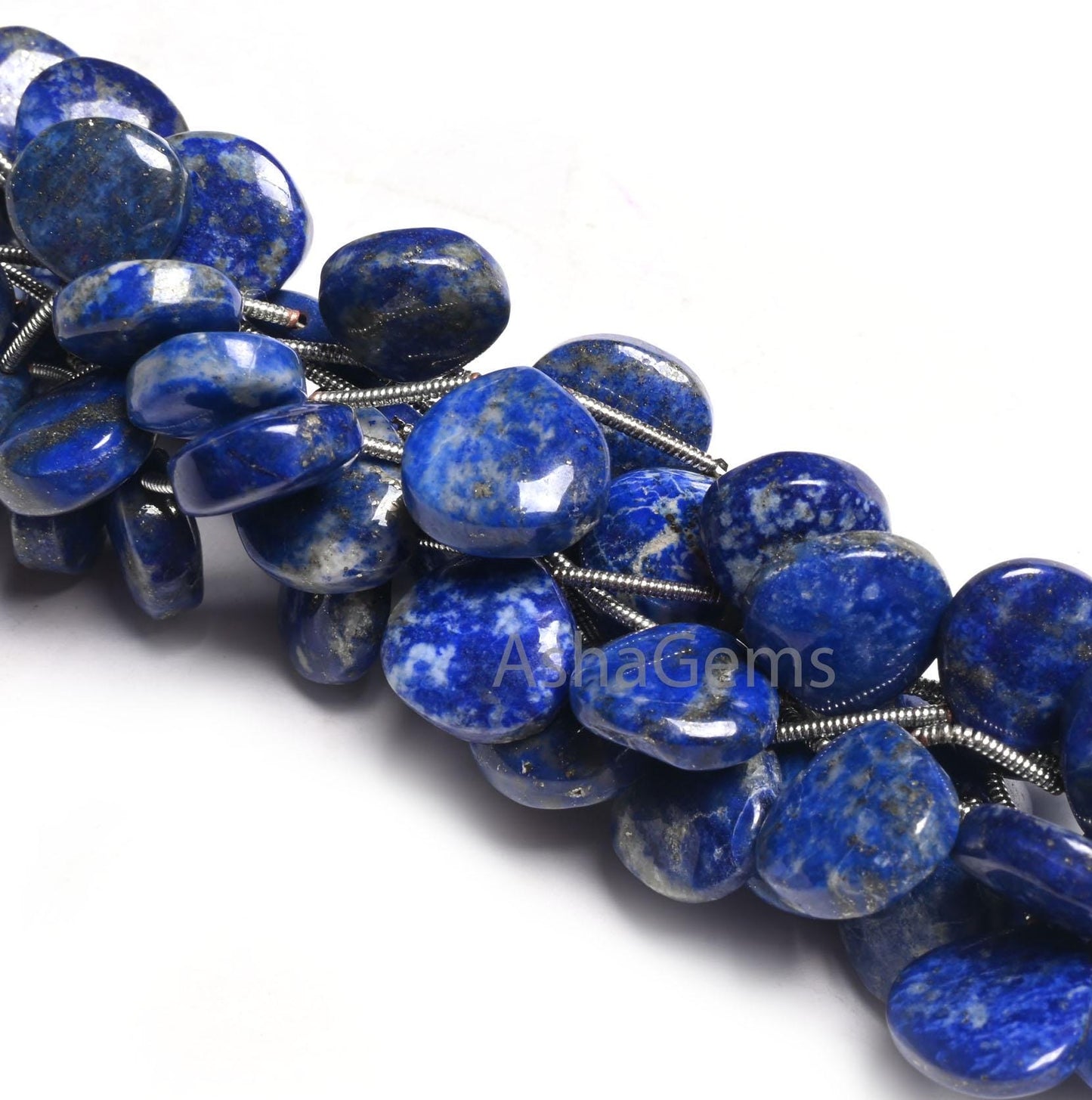 Beautiful Blue lapis Lazuli Smooth Heart Shape Beads, Natural Lapis Plain handmade Heart Side Drill Gemstone lapis Bead Jewelry making Craft