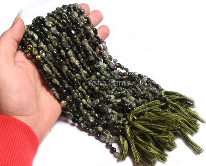 Natural Moss Prehnite Smooth Nuggets Beads,5-8 mm prehnite Beads, Moss Green Prehnite Tiny Nugget Uneven Gemstone Beads Jewelry Craft SALE