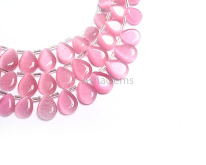Beautiful Pink Monalisa Smooth Pears Shape Beads, Fine Monalisa Smooth Teardrop Handmade Side Drill Monalisa Beads Jewelry Making Craft SALE