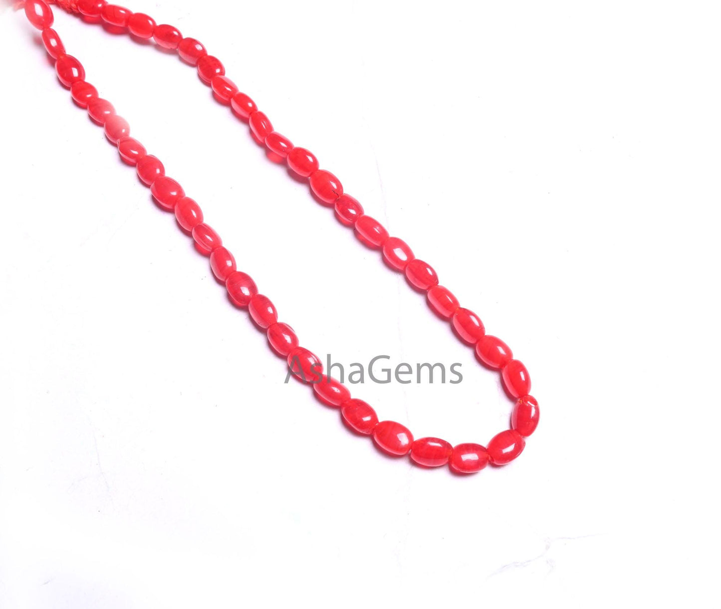 13"Strand Beautiful Red Carnelian Color Hydro Smooth Oval Shape Handmade Beads,5-7mm Red Hydro Plain Oval Loose Bead For Jewelry Making SALE