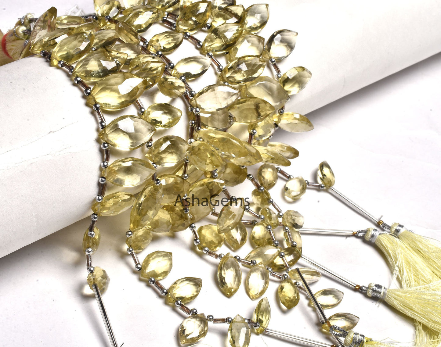 AAA Quality Lemon Quartz Faceted Marquise Shape Gemstone Beads, Lemon Marquise Beads, Lemon Faceted Marquise Briolette Beads Jewelry makings