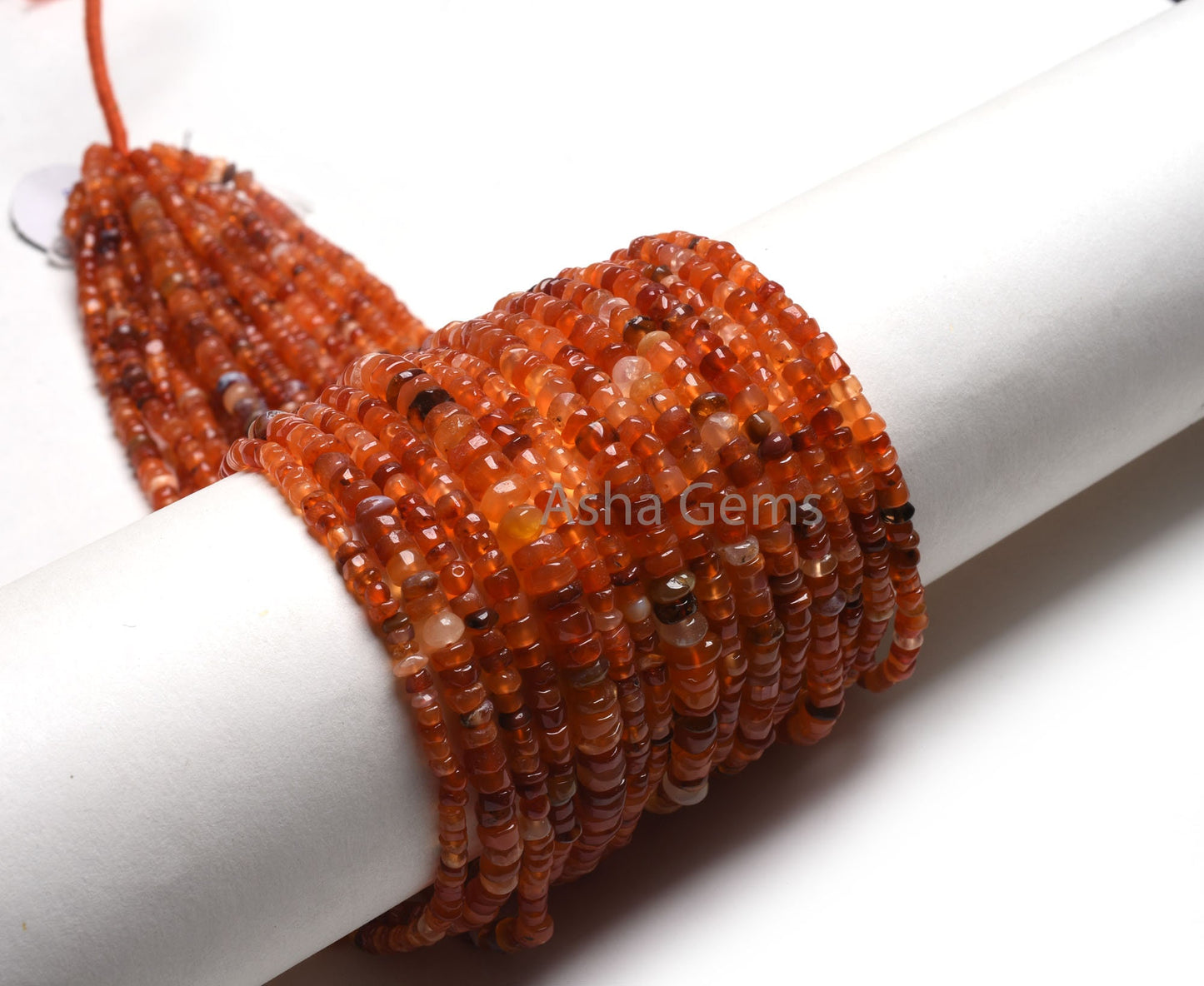 Carnelian Smooth Handmade Tyre Shape Gemstone Beads,11" Strand Natural Orange Red Carnelian Plain Uneven Tyre Bead Carnelian Bead Craft SALE