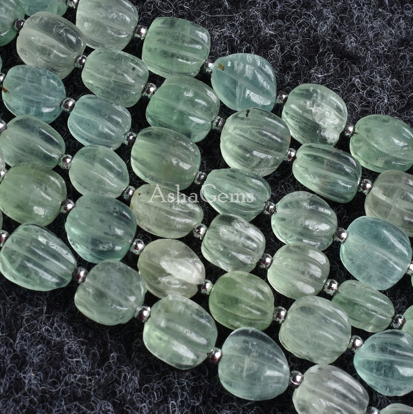 Fine Quality Green Fluorite Carving gemstone Beads,8" Strand Natural Fluorite Fancy Nugget Carved Bead, Fluorite Handmade carve Oval Beads