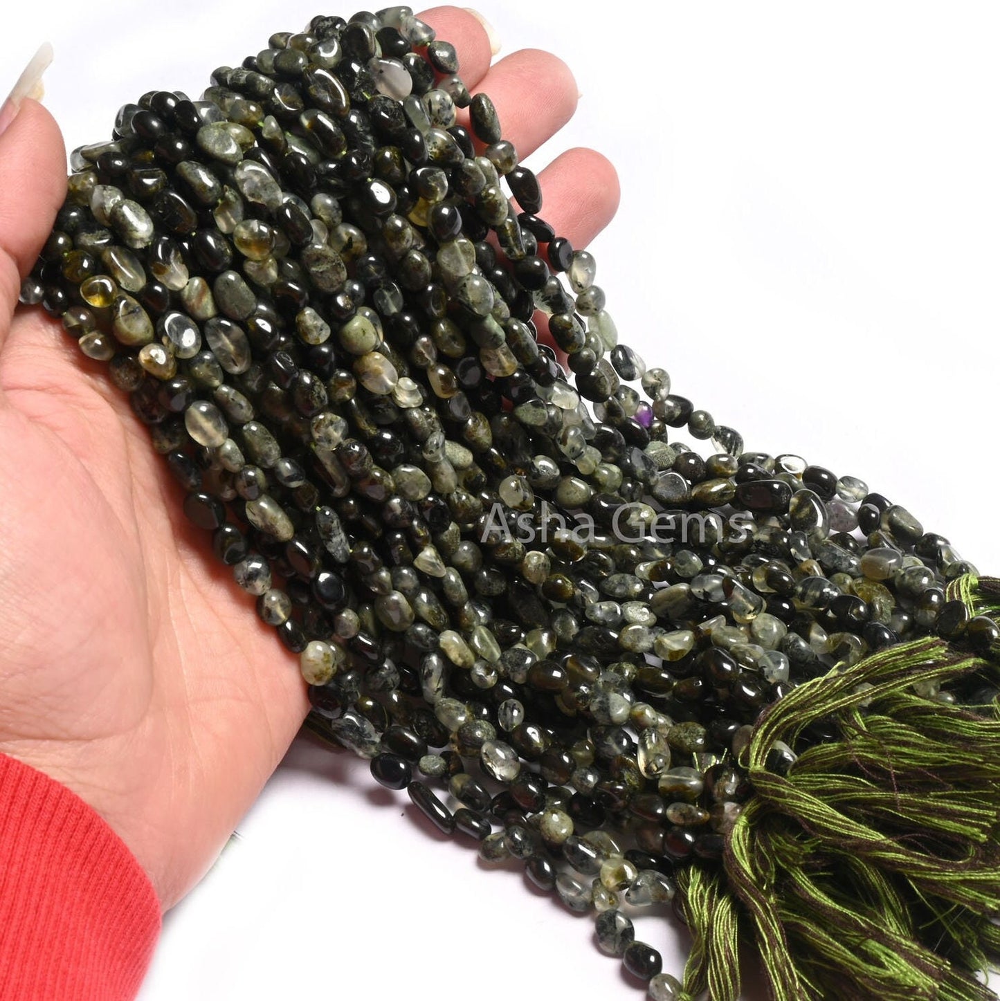 Natural Moss Prehnite Smooth Nuggets Beads,5-8 mm prehnite Beads, Moss Green Prehnite Tiny Nugget Uneven Gemstone Beads Jewelry Craft SALE