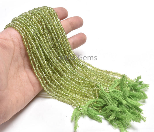 AAA Green Peridot Smooth Round Shape Gemstone Beads,12" Strand Natural Peridot Beads, Peridot Plain Round Ball Beads Jewelry Handicraft SALE