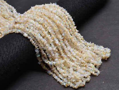 Beautiful 34"Strand Natural Ethiopian Opal Uncut Chips Gemstone Beads,Ethiopian opal Raw Nuggets Smooth Bead AAA Quality tiny Opal Chip Bead