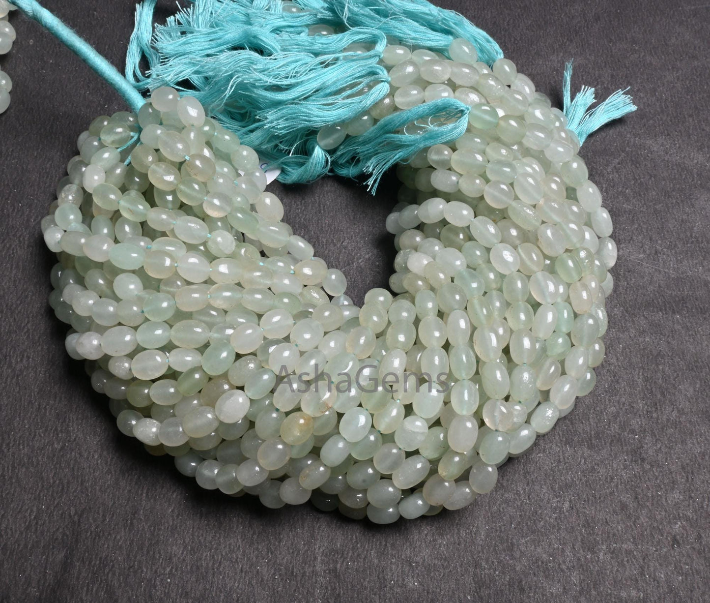 Beautiful Light Green aventurine fancy Puff Oval Shape Handmade beads, Natural Grape Green aventurine Smooth Oval Gemstone bead Jewelry SALE