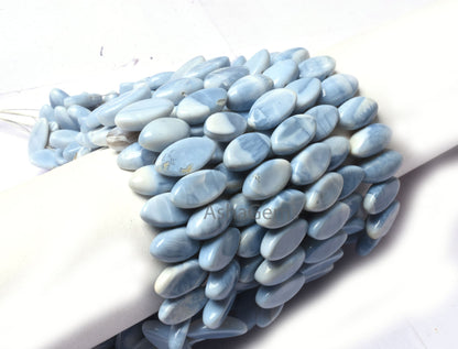 Beautiful Blue Oregon Opal Smooth Marquise Shape Beads,8" Strand Blue Opal Table Flat Marquise Beads, Opal Plain Handmade Beads Jewelry SALE
