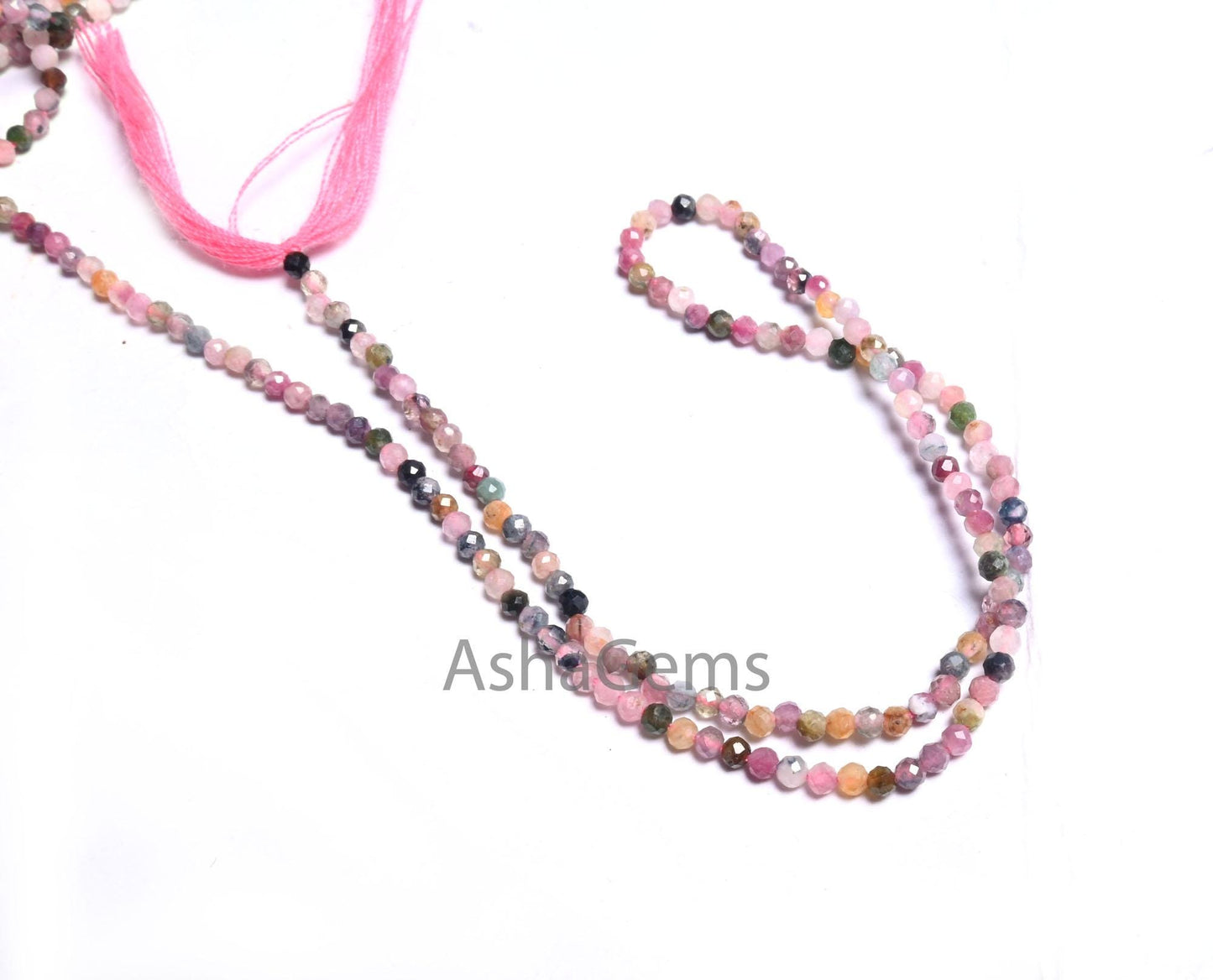2.25 mm Beautiful Multi Tourmaline Micro Cut Rondelle Faceted Gemstone Tiny Beads,13" Fine Quality Disco Pink Tourmaline Beads Jewelry Craft